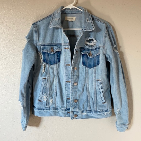 PacSun Jackets & Blazers - Pacsun Distressed BF Style Jean Jacket Small